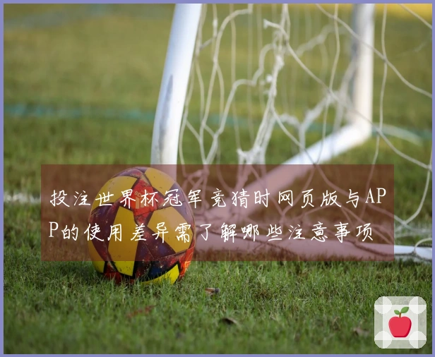 投注世界杯冠军竞猜时网页版与APP的使用差异需了解哪些注意事项